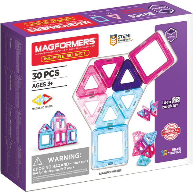 Klocki konstrukcyjne magnetyczne Magformers Inspire 30 elementów (730658630976) - obraz 1