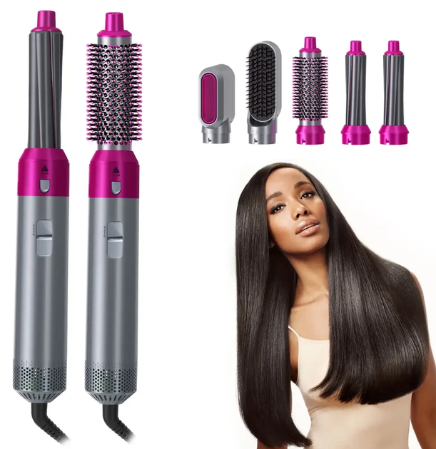 Воздушный фен стайлер для волос Hot Air Styler 5в1 Профессиональный для завивки укладки волос 1000 Вт Защита от перегрева - изображение 10