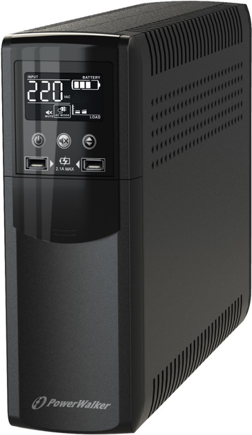 UPS PowerWalker VI 600 CSW FR 600VA (360W) Black - obraz 1