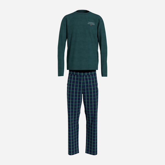 Piżama męska z długimi spodniami i długim rękawem Tommy Hilfiger UM0UM03130 L Zielona (8720645421955) - obraz 4