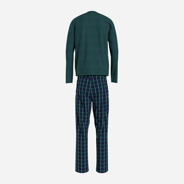 Piżama męska z długimi spodniami i długim rękawem Tommy Hilfiger UM0UM03130 S Zielona (8720645421351) - obraz 5