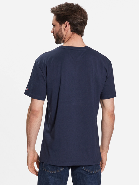 Koszulka męska luźna Tommy Jeans DM0DM16825-C87 XL Granatowa (8720644518304) - obraz 2