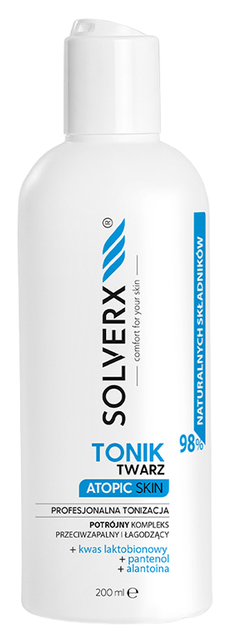 Tonik do twarzy Solverx Atopic Skin skóra atopowa 200 ml (5907479380068) - obraz 1