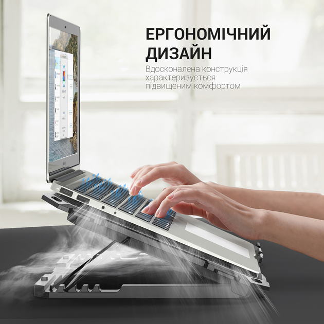 Охолоджуюча підставка для ноутбука GamePro CP485 Black - зображення 13