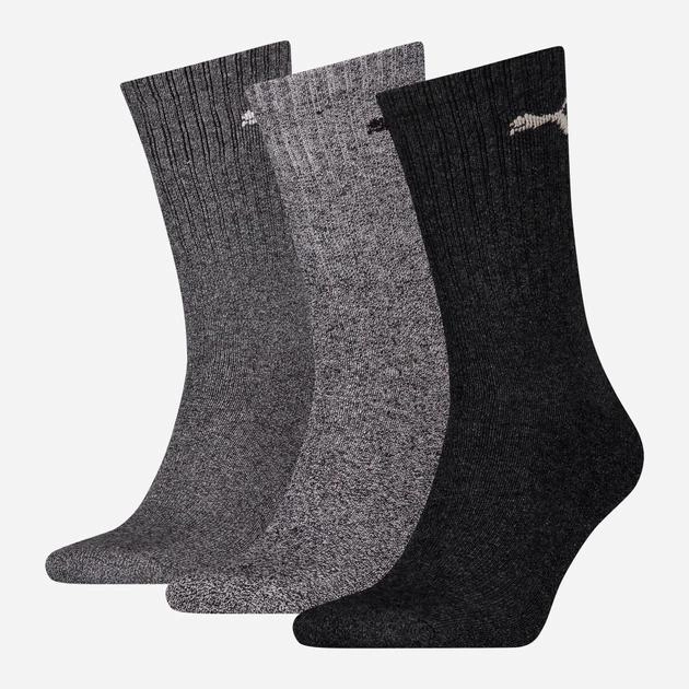 Набір чоловічих шкарпеток 3 пари Puma Crew Sock 3P 88035505 39-42 Сірий (8713537207027) - зображення 1