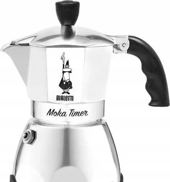 Електрична кавоварка Bialetti Moka Timer 360 W срібляста (8006363009997) - зображення 2