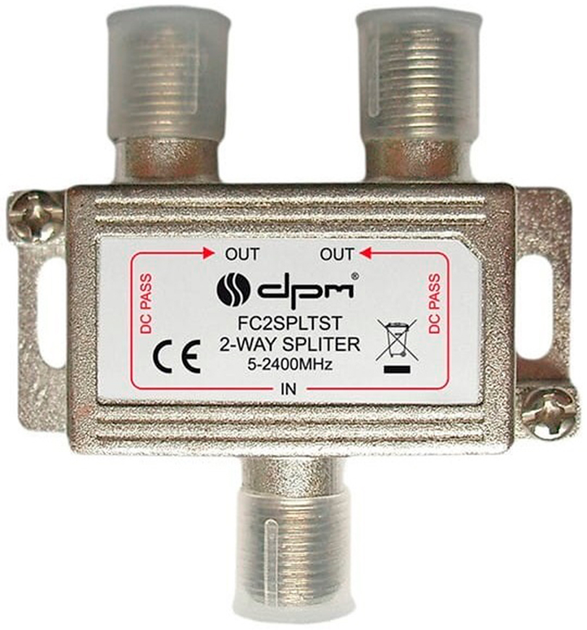 Splitter DPM TV-SAT 1 wejście 2 wyjścia 5 - 2400 MHz (BMFC2SPLTST) - obraz 1