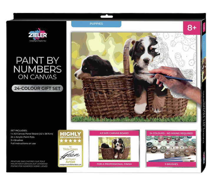 Malowanie po numerach Zieler Dogs 42 x 29.7 cm (0604565571052) - obraz 2