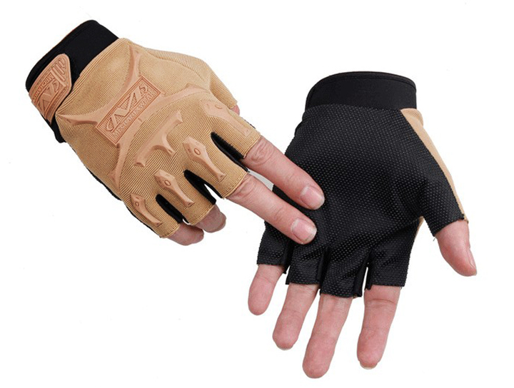 Тактические перчатки Mechanix Wear короткопальцевые утеплённые с защитой на косточки коричневые One size - изображение 1