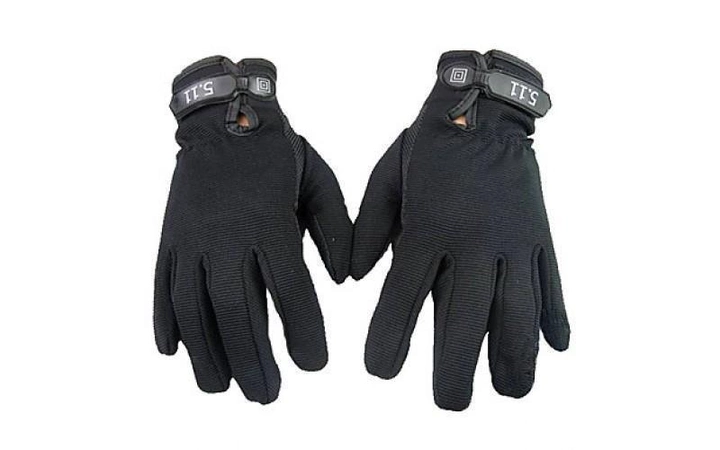 Тактичні рукавички 5.11 повнопалі чорні M - зображення 1