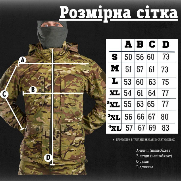 Весенняя тактическая куртка мультикам TIREX 3XL - изображение 2