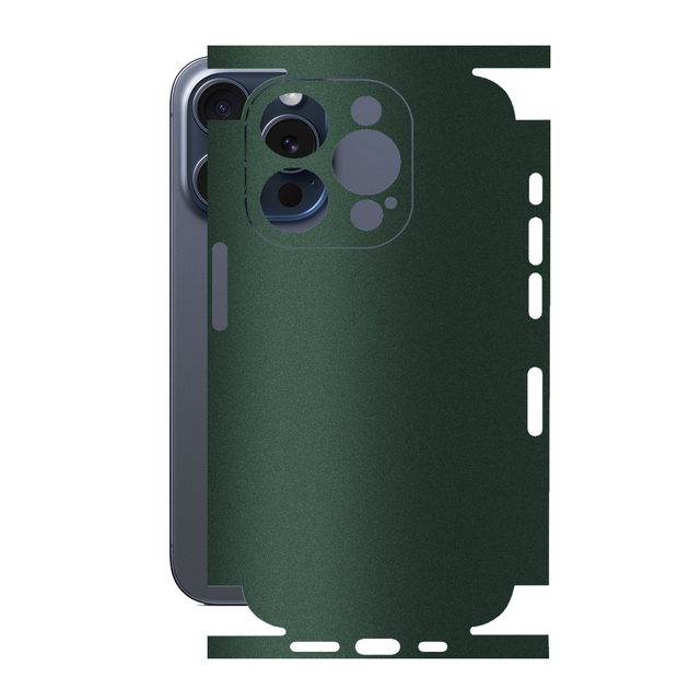 Захисна плівка для Apple iPhone 15 Pro Корпус Вініл Зелена матова - Фото 1 Захисна плівка для Apple iPhone 15 Pro Корпус Вініл Зелена матова - зображення 1