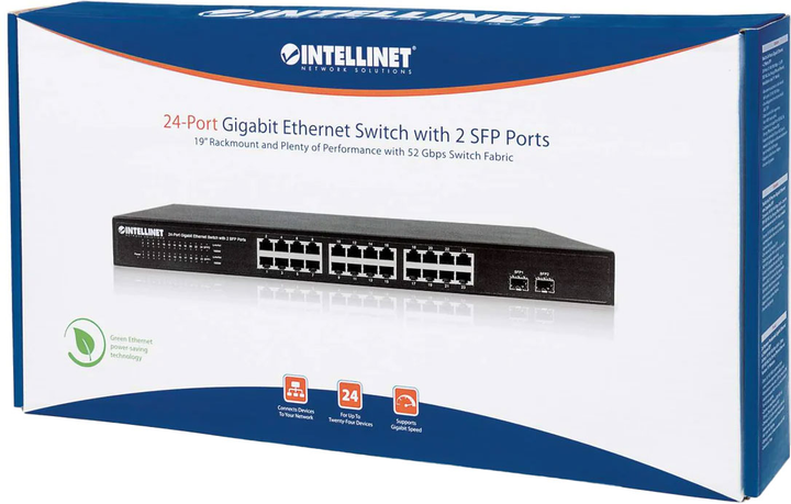 Switch Intellinet 561044 24x 10/100/1000 (766623561044) - obraz 5