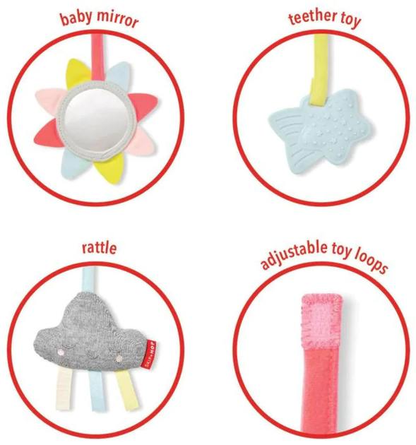Mata edukacyjna Skip Hop Silver Lining Cloud Wooden Activity Gym (195861578222) - obraz 6