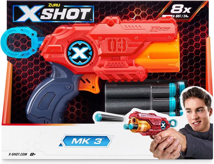 Blaster Zuru X-Shot MK 3 With 8 Darts (4894680022126) - obraz 1