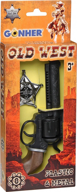 Револьвер Pulio Gonher Old West зі значком шерифа (8410982020408) - зображення 1