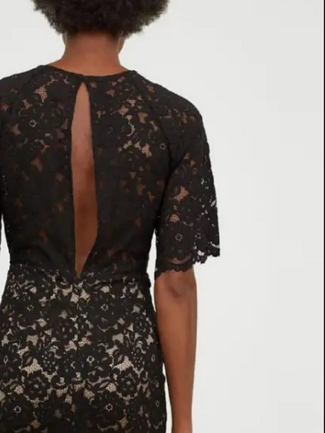 Сукня вечірня коротка літня жіноча H&M 0659204_черн.цветоч.сетка_03 36 ...