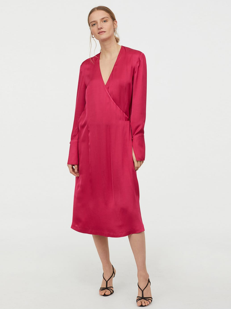 Сукня міді осіння жіноча H&M 0738404_Vвиріз нахльост_01 36 Темно-рожева від Rozetka на платформі USKIDKA Акція на Сукня міді осіння жіноча H&M 0738404_Vвиріз нахльост_01 36 Темно-рожева від Rozetka