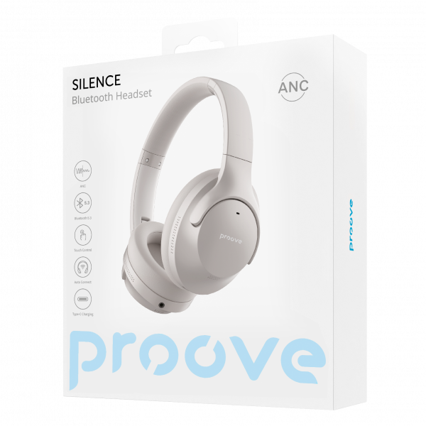 Беспроводные наушники Proove Silence with ANC Gray (HPSL00010003) - Фото 5 Беспроводные наушники Proove Silence with ANC Gray (HPSL00010003) - изображение 5