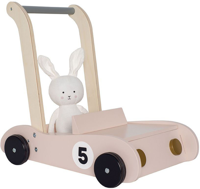 Дитячі ходунки - каталка Jabadabado Activity Wagon Bunny Рожеві (7350018360614) - зображення 1