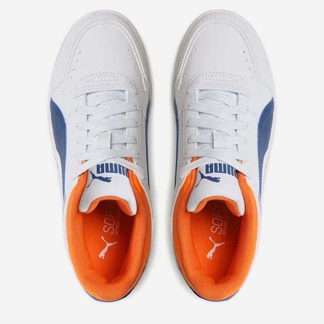 Підліткові кеди для хлопчика Puma Rebound JOY Lo Jr 38198411 39 (6) Білі з синім (4065452819880) - зображення 5
