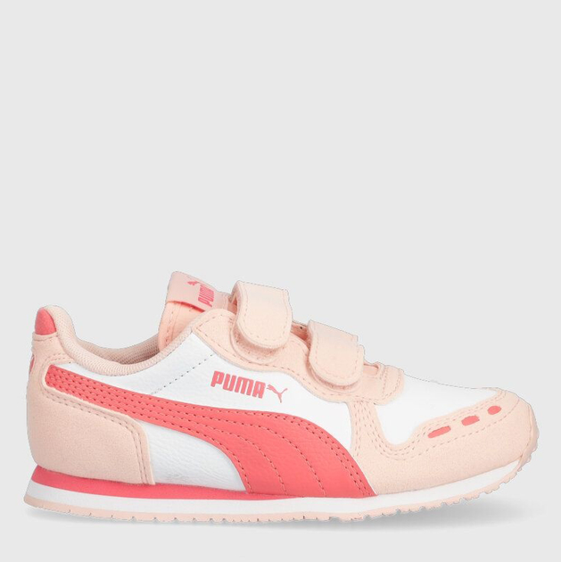 Buty sportowe dziecięce dla dziewczynki na rzepy Puma Cabana Racer SL 20 V PS 38373009 28 Biały/Różowy (4065452684624) - obraz 1