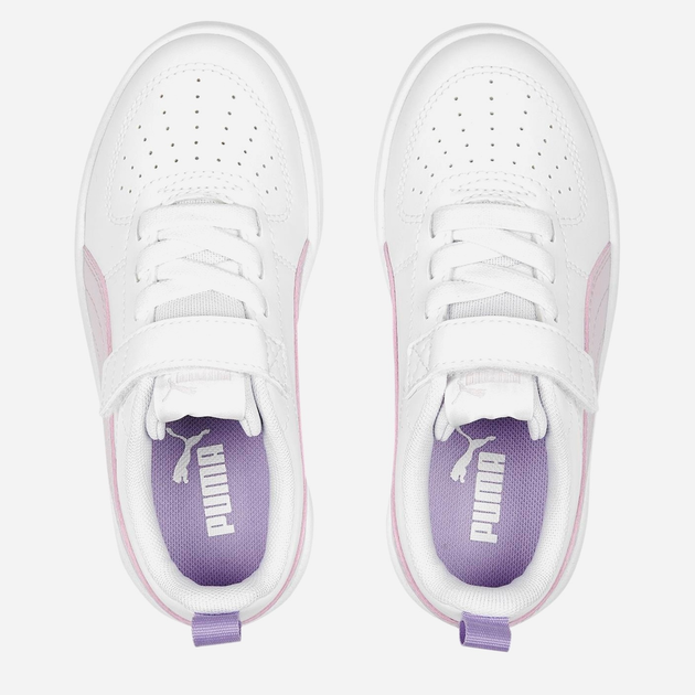 Дитячі кеди для дівчинки Puma Rickie AC+ PS 38583615 27.5 (9.5) Білі з рожевим і фіолетовим (4065452690410) - зображення 4