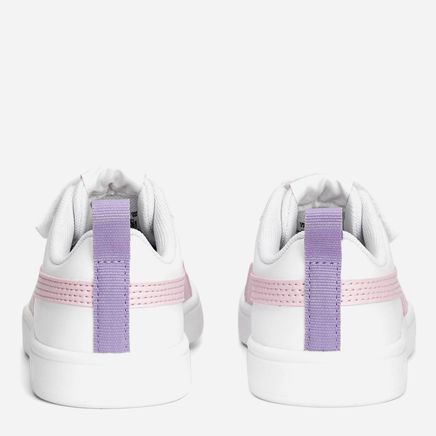 Sneakersy dziecięce dla dziewczynki na rzepy Puma Rickie AC+ PS 38583615 34.5 (2) Białe z różowym i fioletowym (4065452690397) - obraz 5