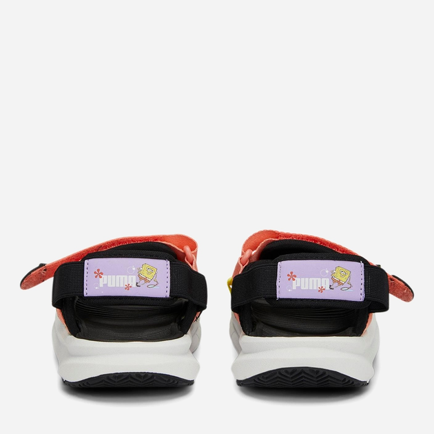 Sandały dla dziewczynki Puma Evolve Sandal Spongebob Jr 39118801 39 (6) Czarne (4065452482411) - obraz 5