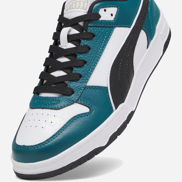 Чоловічі кеди низькі Puma RBD Game Low 38637321 46 (11UK) 30 см Білий/Чорний/Зелений (4099683258279) - зображення 6