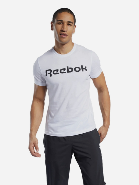 Koszulka męska bawełniana Reebok Gs Reebok Linear Rea 100038781 S Biała (4062051838335) - obraz 1