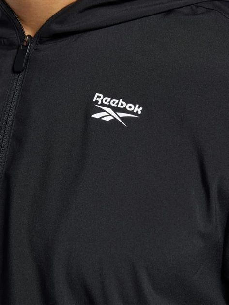 Kurtka wiatrówka męska sportowa Reebok Id Train Woven Jacke 100038788 M Czarna (4062051676265) - obraz 5