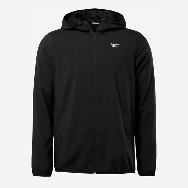Kurtka wiatrówka męska sportowa Reebok Id Train Woven Jacke 100038788 2XL Czarna (4062051680019) - obraz 6