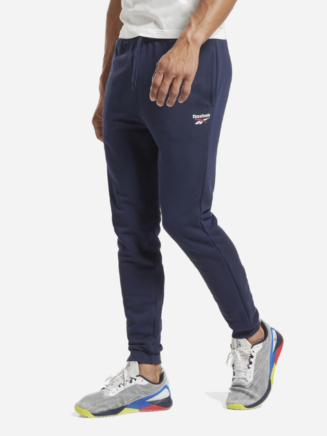 Спортивні штани чоловічі Reebok Identity Smal 100049529 XL Темно-сині (4066751213423) - зображення 1