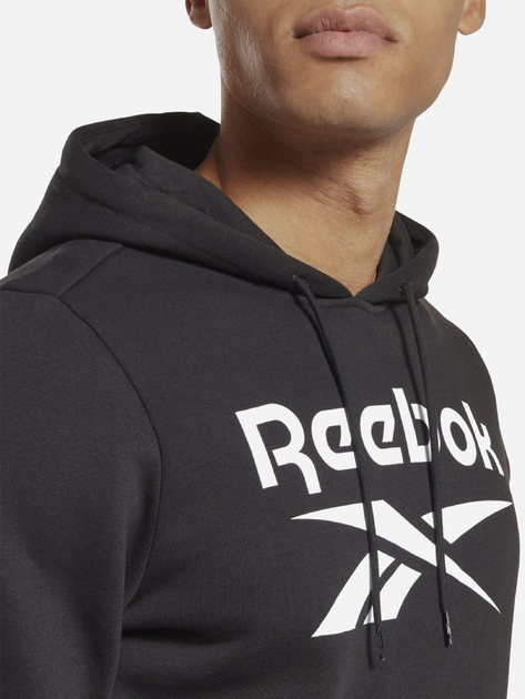 Bluza męska z kapturem Reebok Identity Big 100050290 M Czarna (4066751141177) - obraz 4