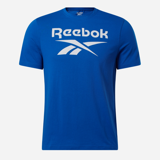 Футболка бавовняна довга чоловіча Reebok Identity Big 100071174 2XL Синя (4066763457563) - зображення 1