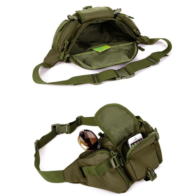 Сумка поясна тактична / Чоловіча сумка / Армійська сумка. IL-966 Колір: зелений - зображення 1