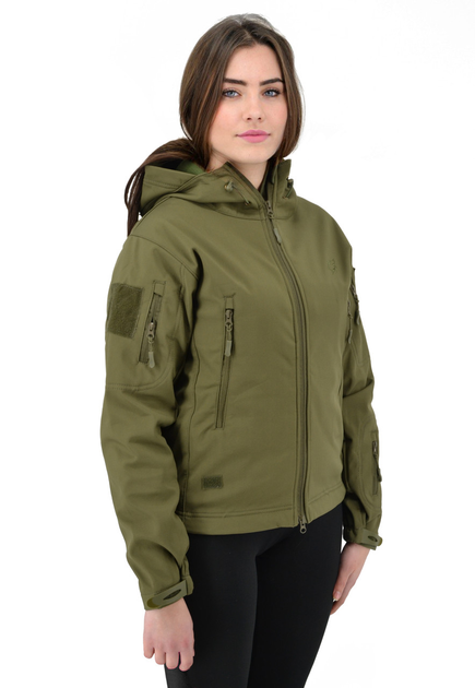 Жіноча тактична куртка Eagle Soft Shell із флісом Green Olive L (AW010792) - зображення 1