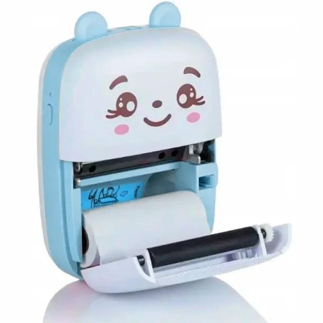 Портативный аккумуляторный карманный мини принтер с термопечатью Bluetooth Portable Mini Printer А8С Голубой - изображение 9