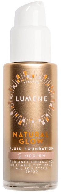 Тональний крем Lumene Natural Glow SPF20 освітлюючий розгладжуючий 2 Medium 30 мл (6412600832631) - зображення 1
