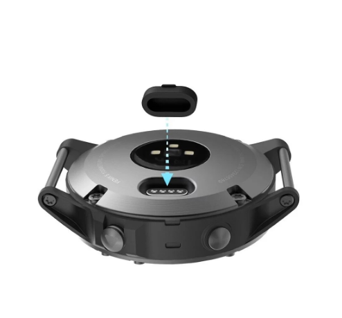 Силиконовая заглушка для защиты зарядного порта часов Garmin / Черний - изображение 2