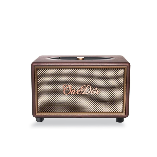 Портативна колонка OneDer Platinum C20 коричнева Bluetooth потужна колонка акустика TF/USB/AUX 40 Вт (D6BR) - зображення 7