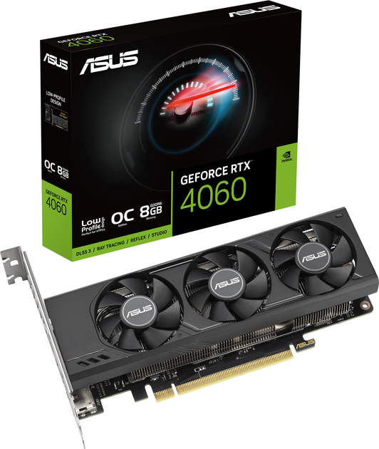 Відеокарта ASUS PCI-Ex GeForce RTX 4060 LP BRK OC Edition 8GB GDDR6 (128bit) (2520/17000) (2 x HDMI, 2 x DisplayPort) (RTX4060-O8G-LP-BRK) - зображення 7