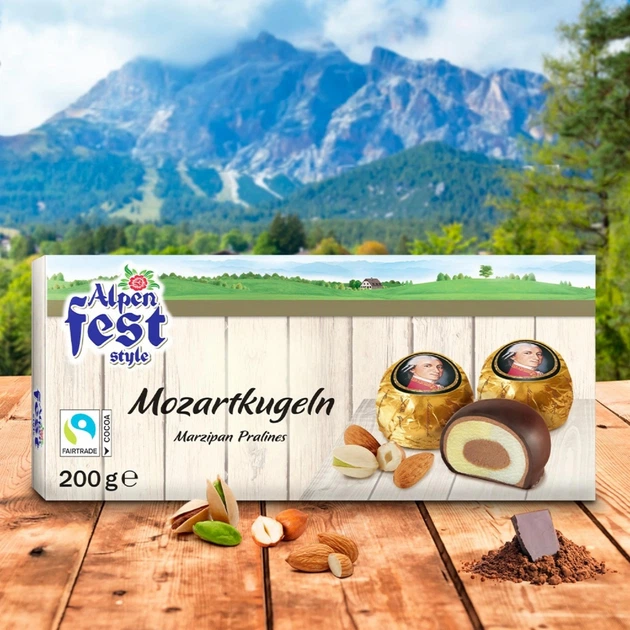 Конфеты Моцарт с фисташково-миндальной нугой Alpen Fest Mozart