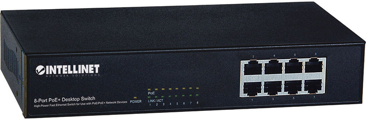 Przełącznik Intellinet 560764 8 x 10/100 Fast Ethernet PoE+ (766623560764) - obraz 3
