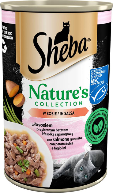 Вологий корм для котів Sheba Nature’s Collection з лососем 400 г (3065890157026) - зображення 1