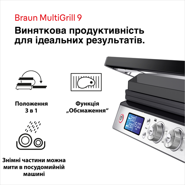 Гриль BRAUN MultiGrill 9 CG9047 - зображення 5