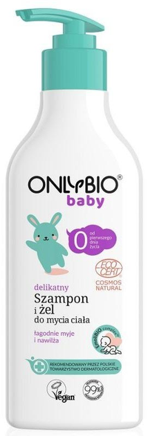 Szampon i żel Onlybio Baby delikatny do mycia ciała od 1 dnia życia 300 ml (5902811788946) - obraz 1