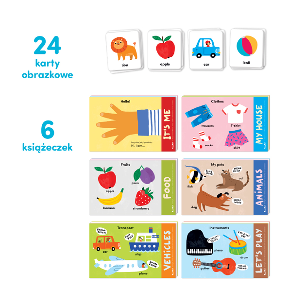 Картки для вивчення англійської мови CzuCzu для дітей 1-3 років (9788366762527) - зображення 2