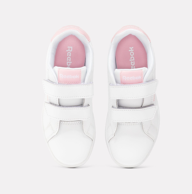Sneakersy dziecięce dla dziewczynki na rzepy Reebok Royal Complete C 100205000 29 Białe z różowym (1200143611951) - obraz 4